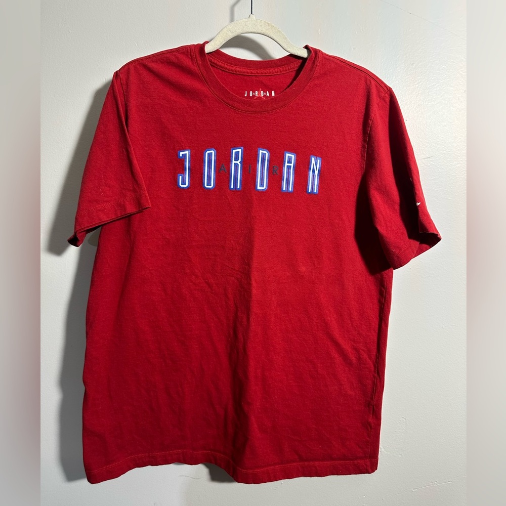 Nike Air Jordan Men’s L Red Short Sleeve Logo Jumpman T-shirt | SKU 0907